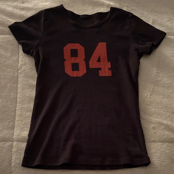 Brandy Melville Tops - Black and Red Brandy Melville 84 Long Tee